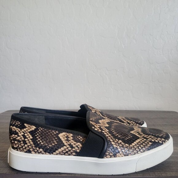 Vince Snake-Effect Leather Blair 5 Sneaker Slip-On Shoe Senegal Size Women's 6.5 - Picture 1 of 9